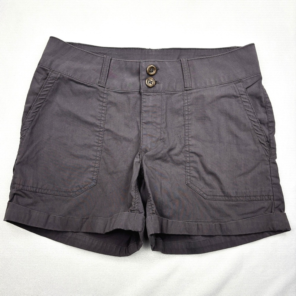 Sherpa Adventure Gear Shorts Womens 8 Regular Gray Stretch Cotton Hiking Trail